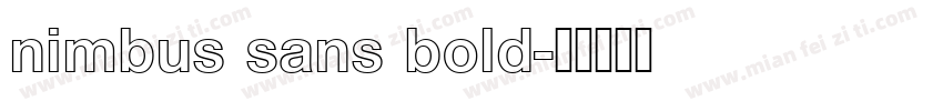 nimbus sans bold字体转换